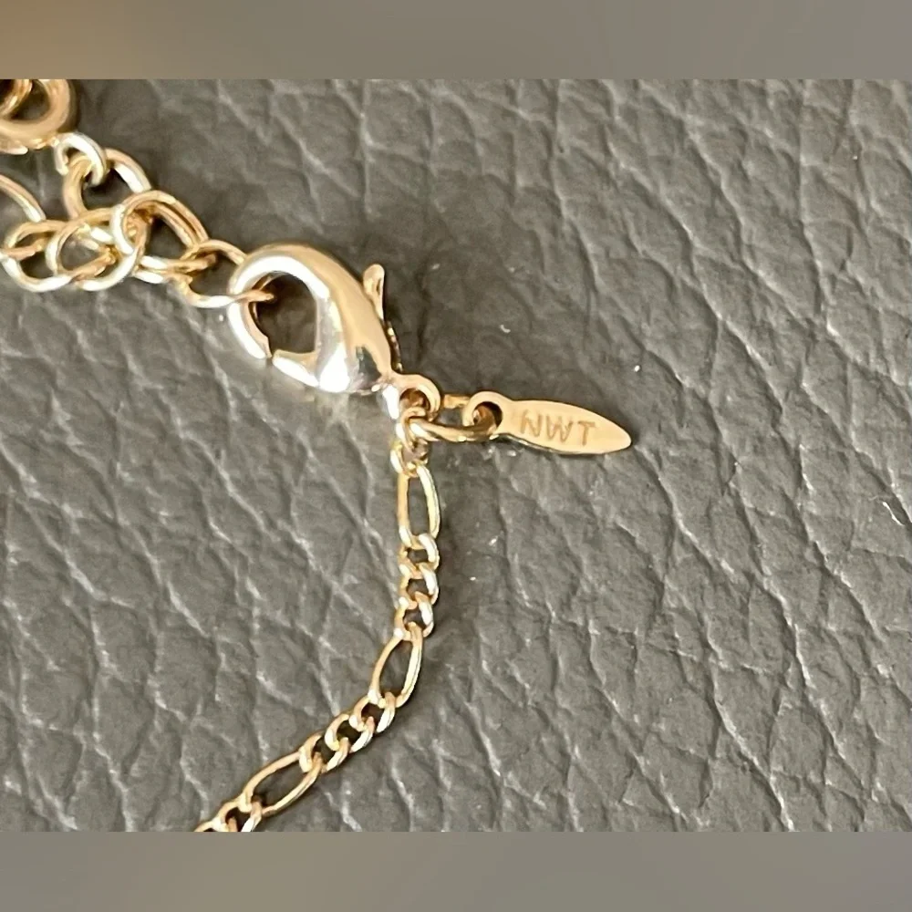 Signed NWT Vintage Gold Pearl Drop Necklace - Picture 6 of 15